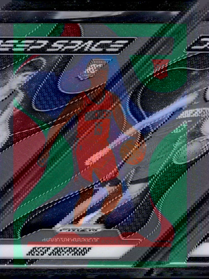 Reed Sheppard Rookie Card Deep Space Green Prizm 2024-25 Panini Prizm #6 Rockets (1 of 2)