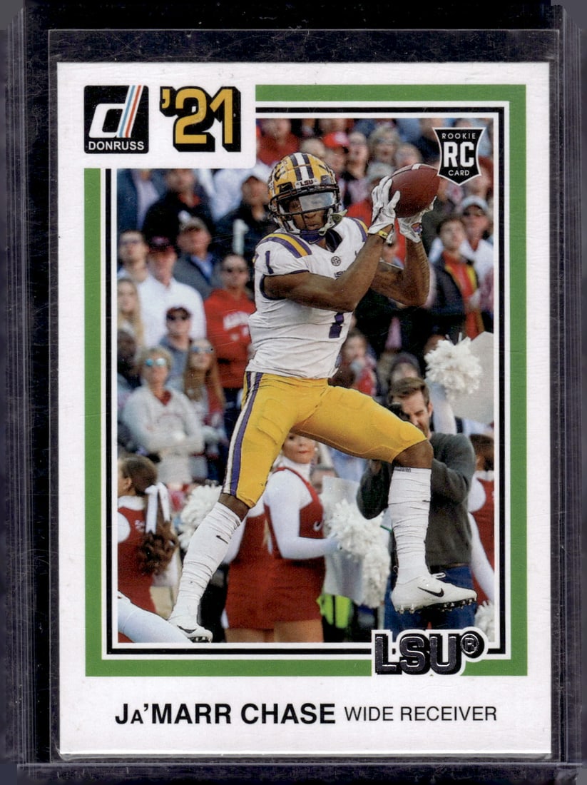 Ja'Marr Chase Rookie Card 2021 Chronicles Donruss Draft Picks #1 LSU Tigers (1 of 2)