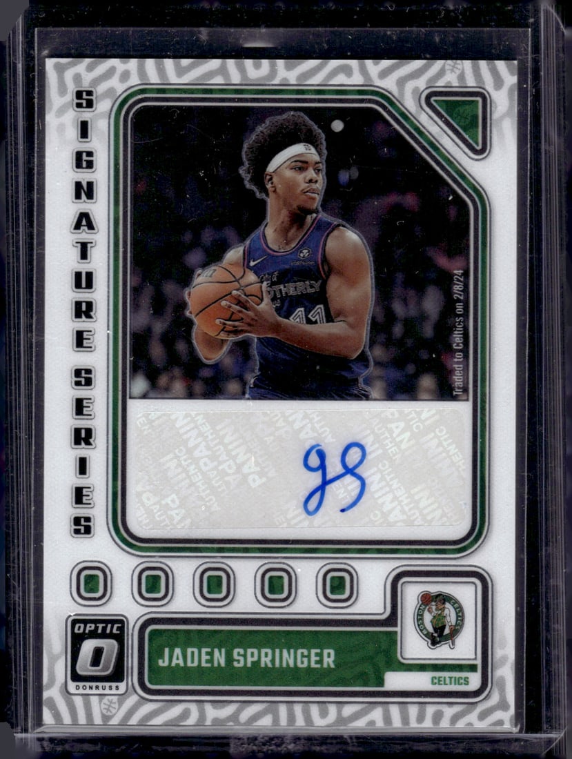 Jaden Springer Auto 2023-24 Donruss Optic #SS-JSP Celtics: Donruss Optic Basketeball NBA Sports & Trading Cards, SP, SSP, NBA Championship & Hall of Fame Player Cards, Valuable Auction Memorabilia Lots Sold On Line, Sports Cards for Sale Near Me