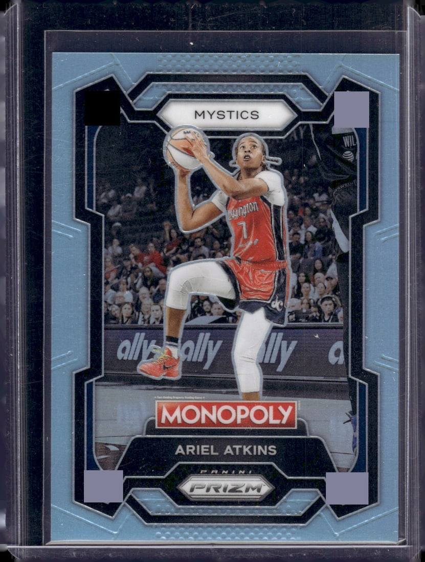 Ariel Atkins Light Blue Prizm /199 2024 2024 Panini Prizm WNBA Monopoly #5 Mystics (1 of 2)