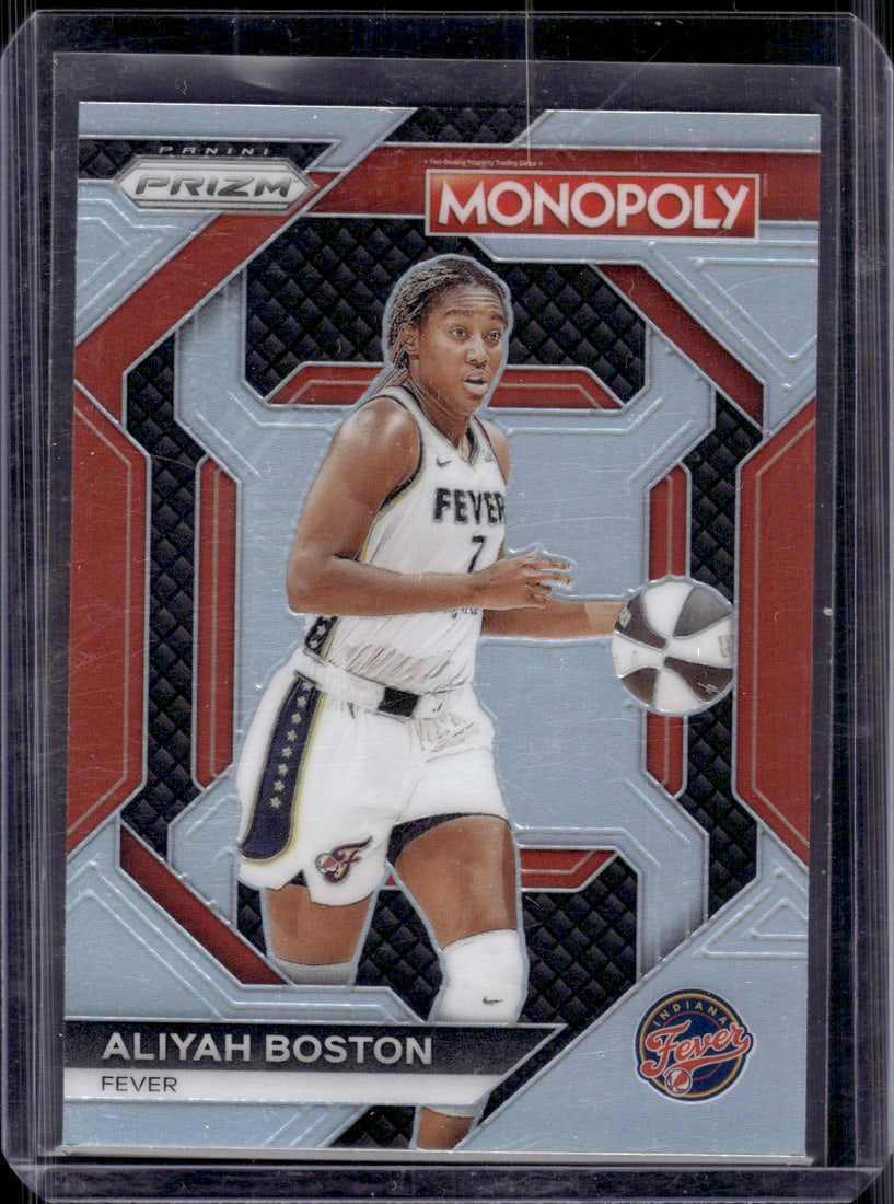 Aliyah Boston Silver Prizm 2024 Panini Prizm WNBA Monopoly #WNBA17 Indiana Fever: Panini Select, Prizm, Mosaic, Contenders, Revolution, Phoenix, NBA Hoops, Rookie NFL Sports Trading Cards, Silver, SP, SSP, Wave Prizms, Numbered Cards, Basketball sports Cards for Sale Near Me, NBA C