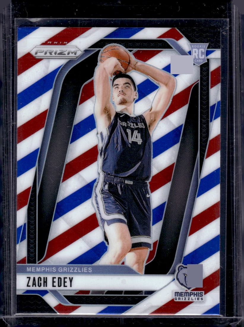 Zach Edey Rookie Card Red White Blue Prizm 2024-25 Panini Prizm #249 Grizzlies (1 of 2)