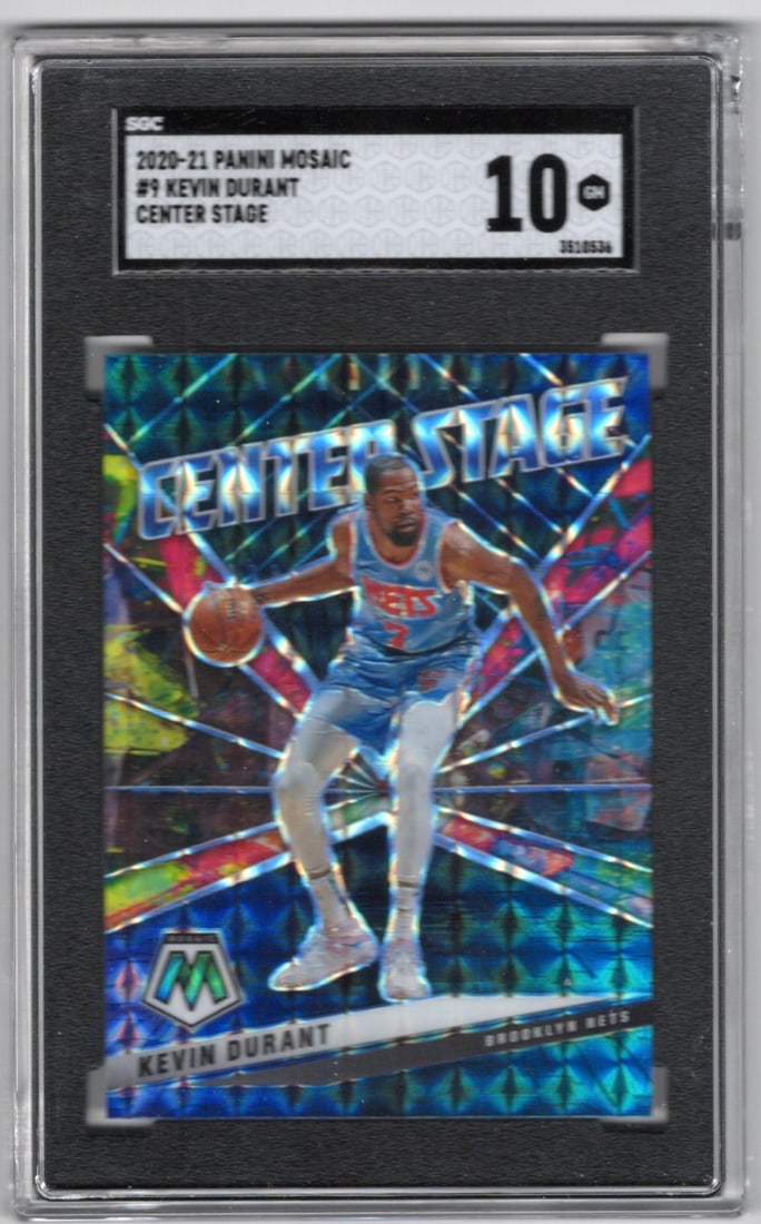 Kevin Durant Center Stage Mosaic Prizm 2020-21 Mosaic #9 SGC 10 (1 of 2)
