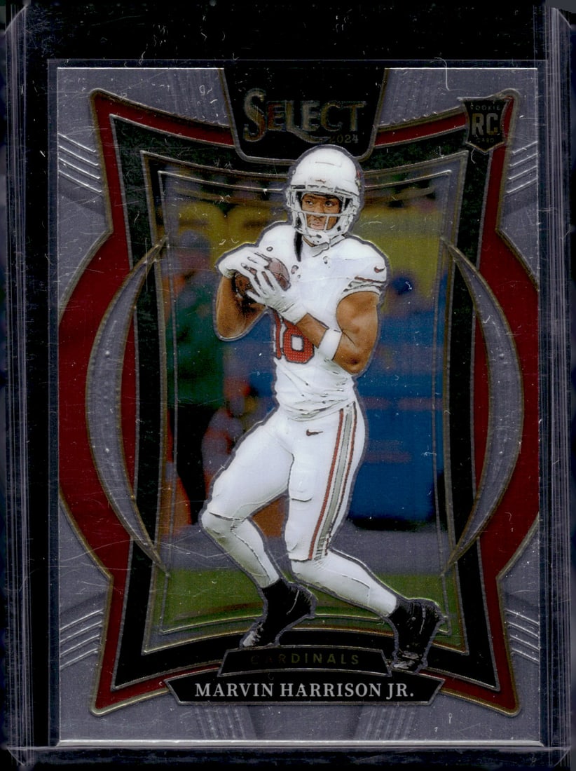 Marvin Harrison Jr. Rookie Card 2024 Panini Select #28 Arizona Cardinals: Panini Select, Prizm, Mosaic, Contenders, Zenith, Phoenix, Illusions, Absolute, Rookie NFL Sports Trading Cards, SP, SSP, Cards, Football Cards for Sale Near Me, Superbowl & Hall of Fame Player Cards,