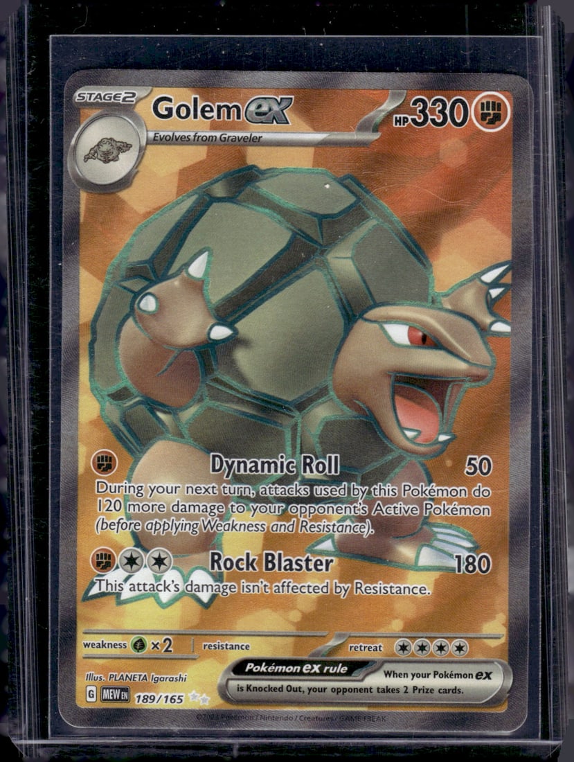 2023 Pokemon Scarlet & Violet 151 Golem Ex Ultra Rare #189: Pokemon Trading Card Game Cards, Charizard, Pikachu, Mewtwo, Reverse Holo, Holo Rare, Secret Rare Cards, Full Art Cards, Eevee, Ultra Rare Card, Illustration Rare, Special Illustration Rare SIR