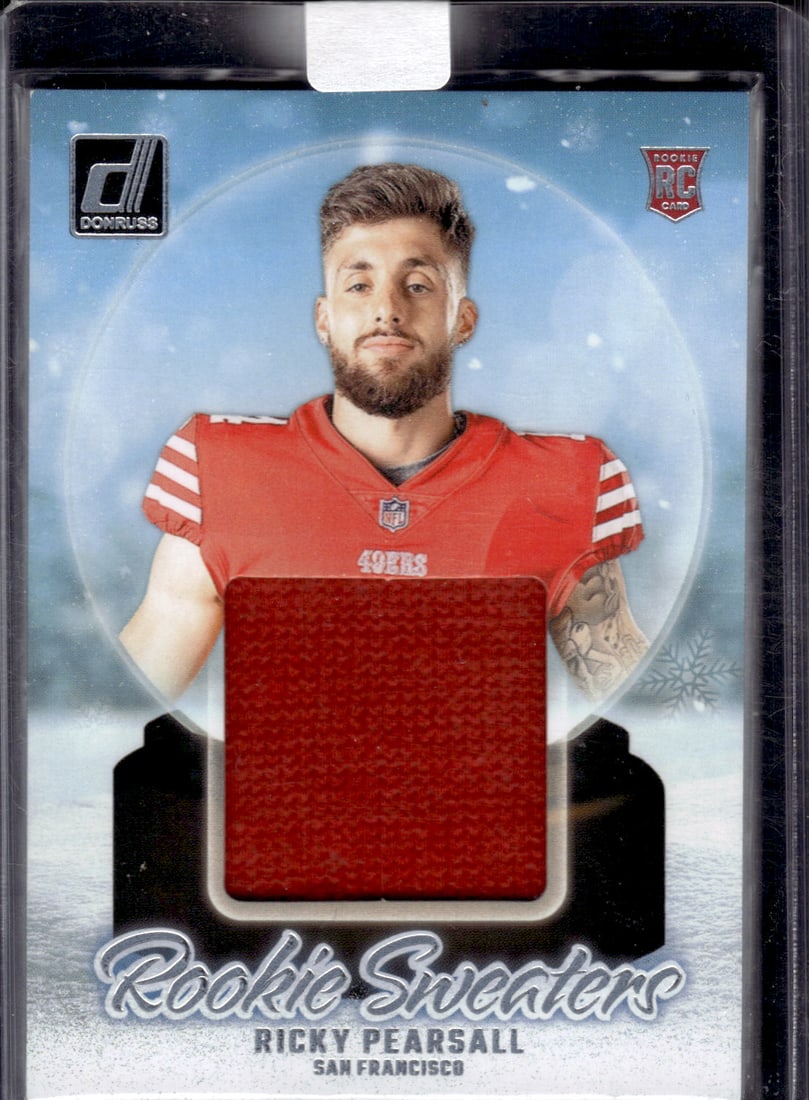 Ricky Pearsall Rookie Sweaters 2024 Panini Donruss #RHS-RPE San Francisco 49ers: Panini Select, Prizm, Mosaic, Contenders, Zenith, Phoenix, Illusions, Absolute, Rookie NFL Sports Trading Cards, SP, SSP, Cards, Football Cards for Sale Near Me, Superbowl & Hall of Fame Player Cards,