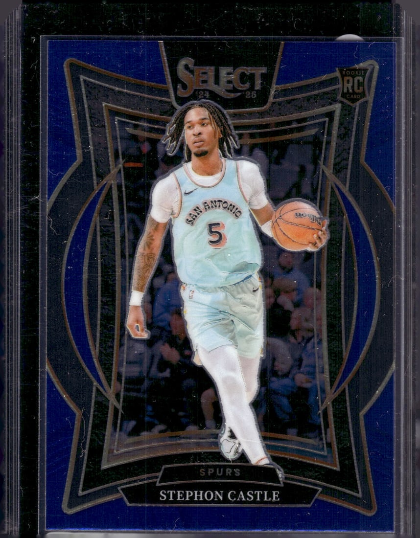 Stephon Castle Rookie Card 2024-25 Panini Select #72 San Antonio Spurs (1 of 2)