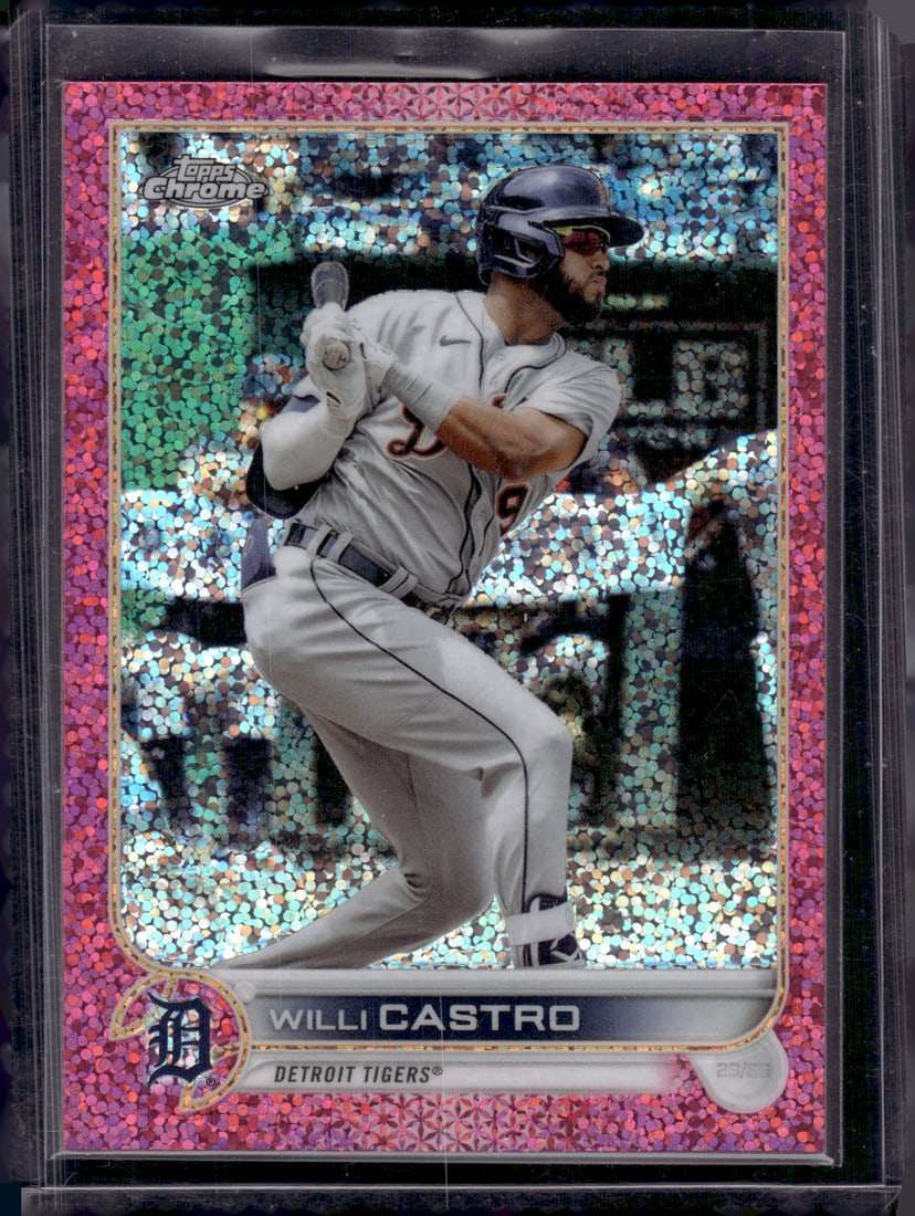 Willi Castro Magenta Speckle Refractor /350 2022 Topps Chrome #173 Tigers, Cubs: Topps Baseball MLB Trading & Sports Cards, Sports Cards for Sale Near Me, World Series & Hall of Fame Players Memorabilia, Refractors, X-Fractors, Numbered, SP, SSP, Valuable Auction Memorabilia Lots 