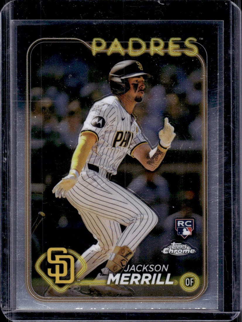 Jackson Merrill Rookie Card 2024 Topps Chrome #207 San Diego Padres (1 of 2)