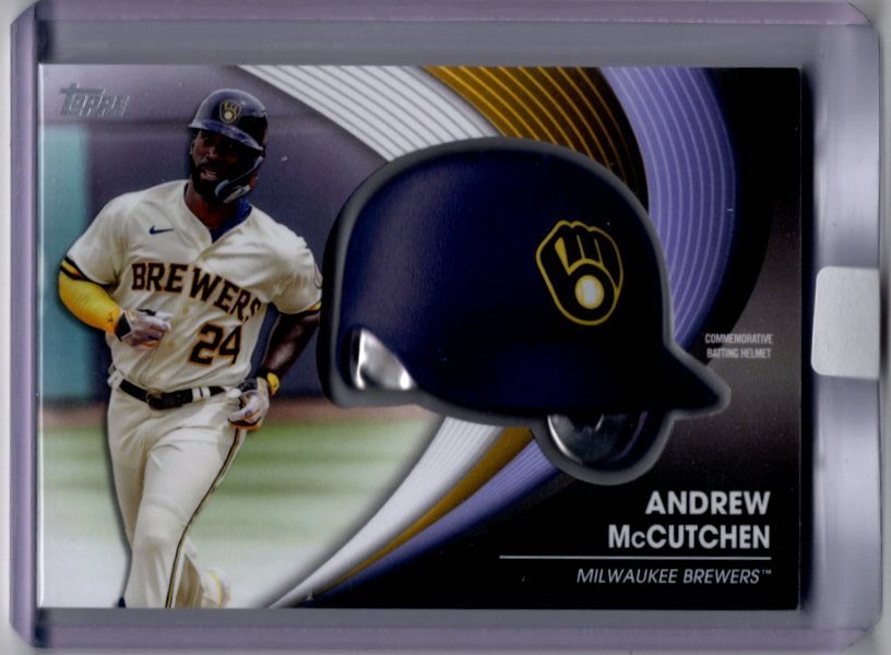 Andrew McCutchen Commemorative Batting Helmet 2022 Topps #BH-AM Brewers, Pirates (1 of 2)