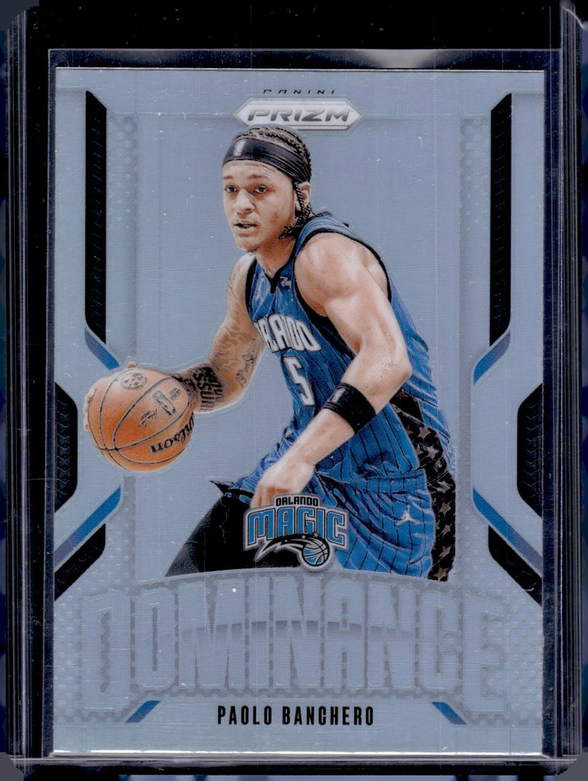 Paolo Banchero Dominance Silver Prizm 2024-25 Panini Prizm #19 Orlando Magic: Panini Select, Prizm, Mosaic, Contenders, Revolution, Phoenix, NBA Hoops, Rookie NFL Sports Trading Cards, Silver, SP, SSP, Wave Prizms, Numbered Cards, Basketball sports Cards for Sale Near Me, NBA C