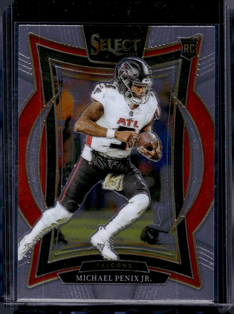 Michael Penix Jr. Rookie Card 2024 Panini Select #80 Atlanta Falcons: Panini Select, Prizm, Mosaic, Contenders, Zenith, Phoenix, Illusions, Absolute, Rookie NFL Sports Trading Cards, SP, SSP, Cards, Football Cards for Sale Near Me, Superbowl & Hall of Fame Player Cards,
