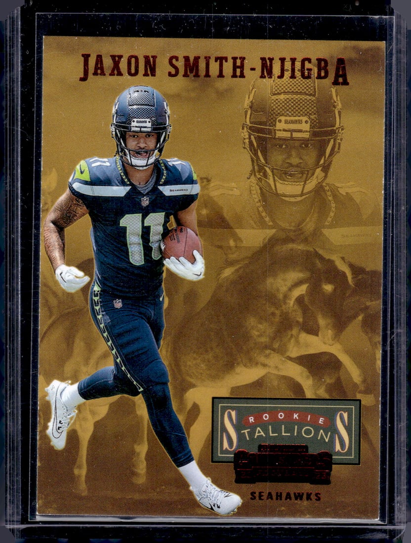 Jaxon Smith-Njigba Rookie Card Red Foil 2023 Contenders #21 Seattle Seahawks: Panini Select, Prizm, Mosaic, Contenders, Zenith, Phoenix, Illusions, Absolute, Rookie NFL Sports Trading Cards, SP, SSP, Cards, Football Cards for Sale Near Me, Superbowl & Hall of Fame Player Cards,