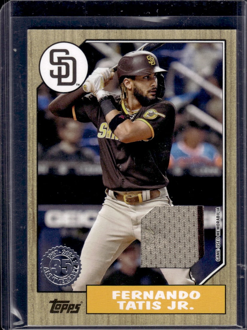 Fernando Tatis Jr. Game Used Patch 2022 Topps #87R-FTJ San Diego Padres Baseball Card (1 of 2)