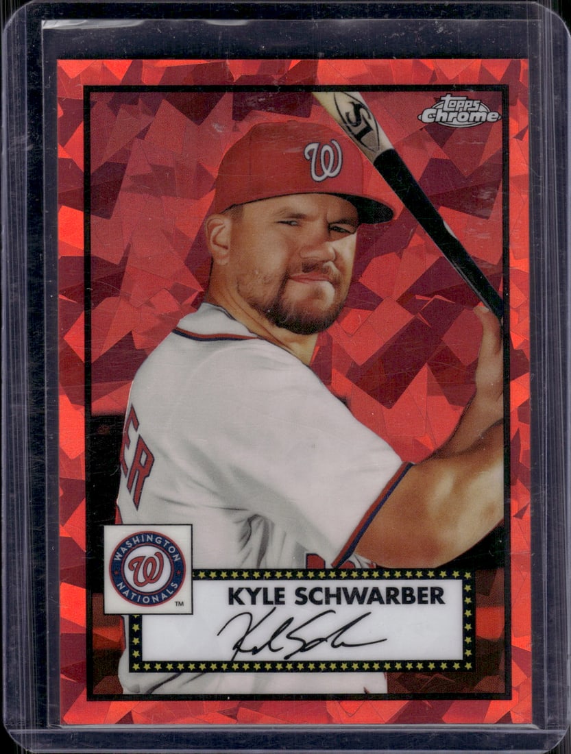 Kyle Schwarber Red Atomic Refractor /100 2021 Topps Chrome Platinum Anniversary #245 (1 of 2)