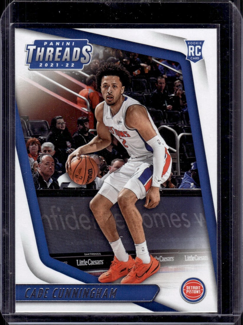 Cade Cunningham Rookie Card 2021-22 Chronicles Threads #79 Detroit Pistons (1 of 2)