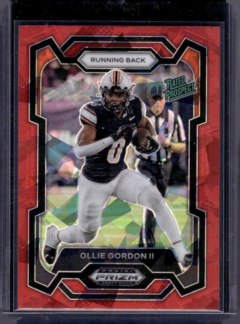 Ollie Gordon Rated Prospect Red Ice 2024 Prizm Draft Picks #102 OSU, Dolphins (1 of 2)