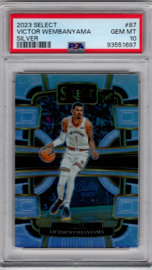 Victor Wembanyama Rookie Card Silver Prizm 2023-24 Select #87 PSA 10 Spurs (1 of 2)