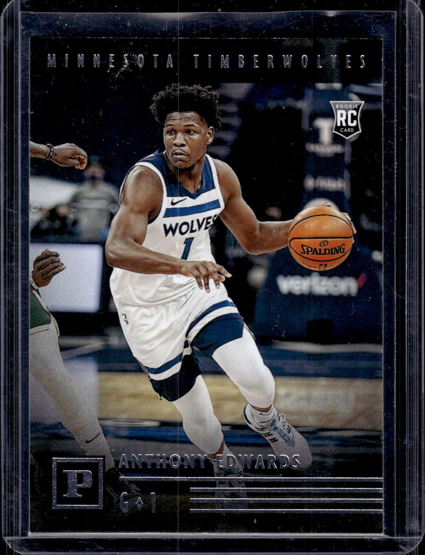 Anthony Edwards Rookie Card 2020-21 Panini Chronicles Panini #101 Timberwolves (1 of 2)