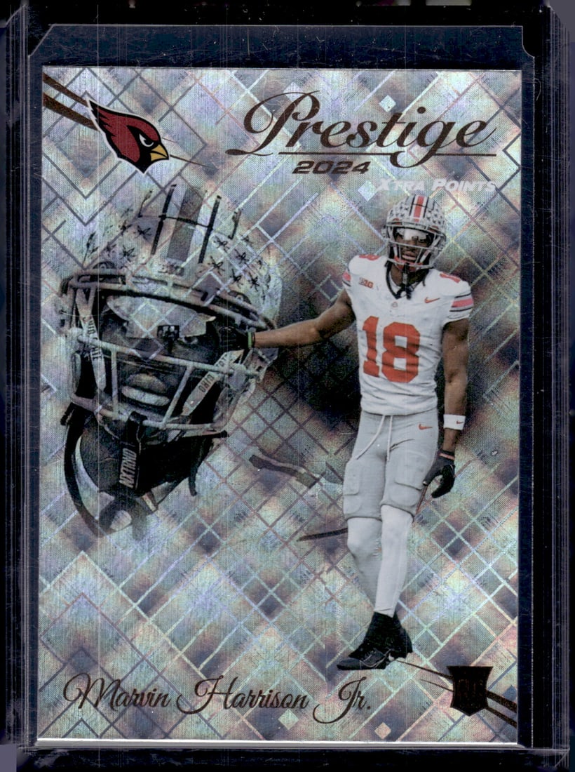 Marvin Harrison Jr. Rookie Card Xtra Points Diamond 2024 Panini Prestige #303: Panini Select, Prizm, Mosaic, Contenders, Zenith, Phoenix, Illusions, Absolute, Rookie NFL Sports Trading Cards, SP, SSP, Cards, Football Cards for Sale Near Me, Superbowl & Hall of Fame Player Cards,