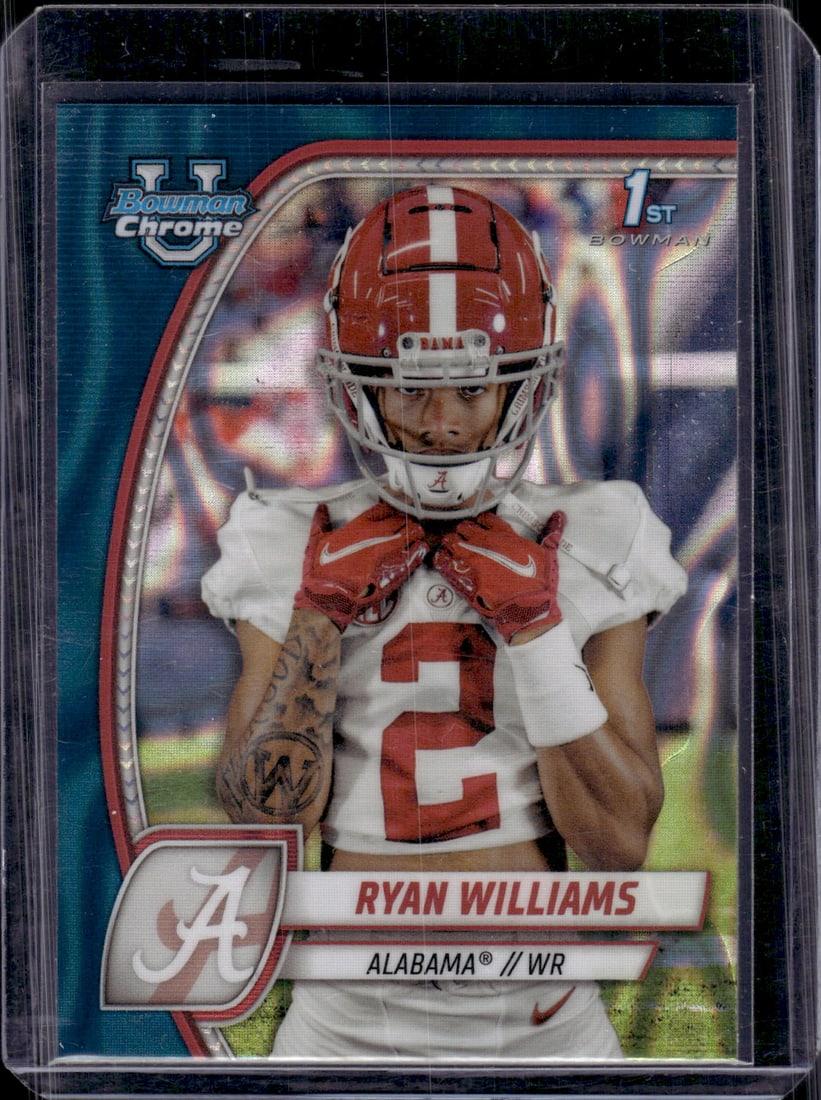 Ryan Williams 1st Bowman Teal Lava Refractor 2024 Bowman U Chrome #53 Alabama: Bowman U Chrome Football NFL Trading & Sports Cards, Sports Cards for Sale Near Me, Prospect, 1st Bowman, Super Bowl & Hall of Fame Players, Auction Memorabilia Lots For Sale Near Me