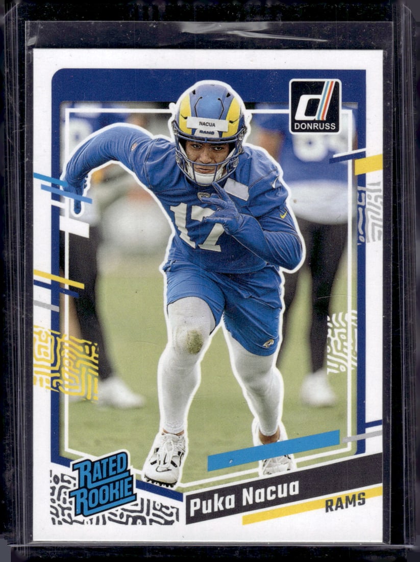 Puka Nacua Rookie Card 2023 Panini Donruss #357 Los Angeles Rams: Panini Select, Prizm, Mosaic, Contenders, Zenith, Phoenix, Illusions, Absolute, Rookie NFL Sports Trading Cards, SP, SSP, Cards, Football Cards for Sale Near Me, Superbowl & Hall of Fame Player Cards,