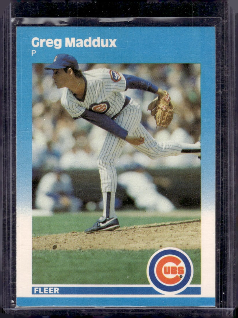 Greg Maddux Rookie Card 1987 Fleer Update #U-86 Chicago Cubs (1 of 2)