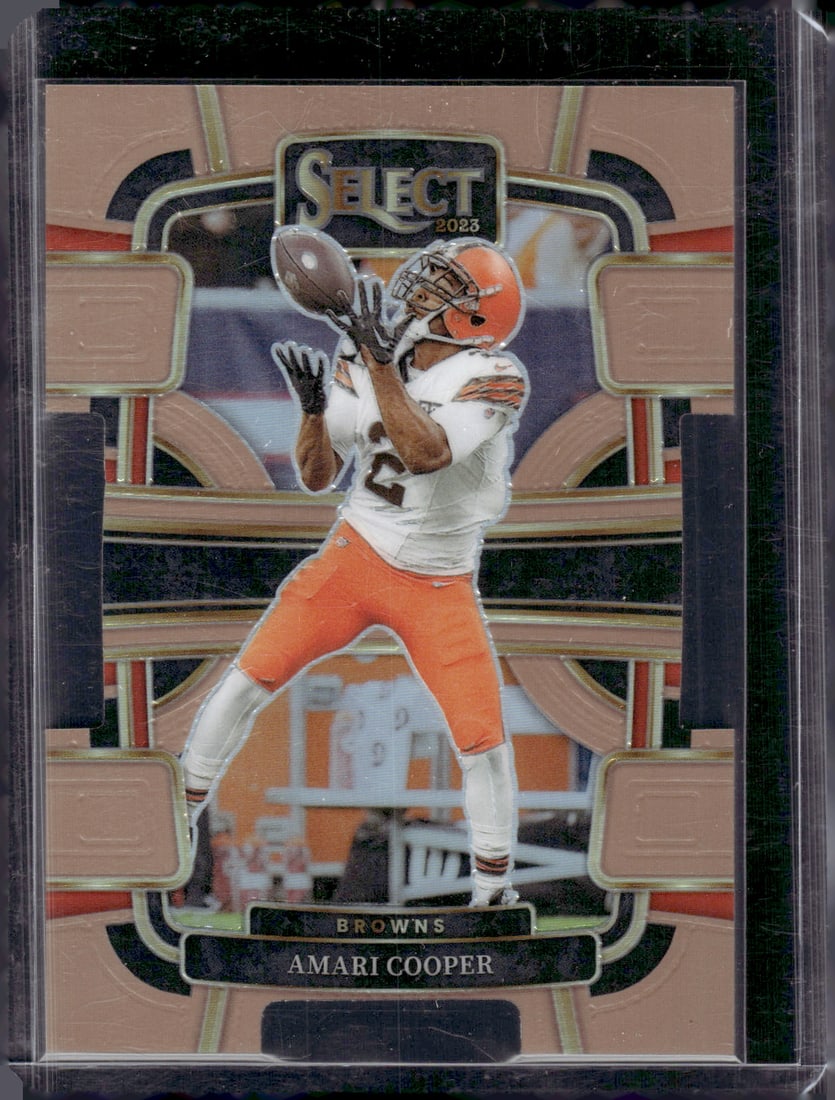 Amari Cooper Copper Prizm Die Cut /299 2023 Panini Select #24: Panini Select, Prizm, Mosaic, Contenders, Zenith, Phoenix, Illusions, Absolute, Rookie NFL Sports Trading Cards, SP, SSP, Cards, Football Cards for Sale Near Me, Superbowl & Hall of Fame Player Cards,
