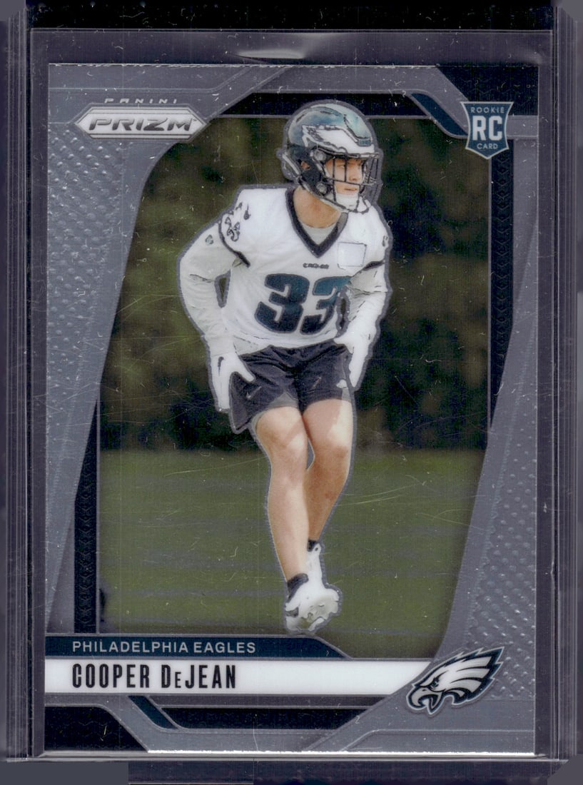 Cooper DeJean Rookie Card 2024 Panini Prizm #321 Philadelphia Eagles: Panini Select, Prizm, Mosaic, Contenders, Zenith, Phoenix, Illusions, Absolute, Rookie NFL Sports Trading Cards, SP, SSP, Cards, Football Cards for Sale Near Me, Superbowl & Hall of Fame Player Cards,