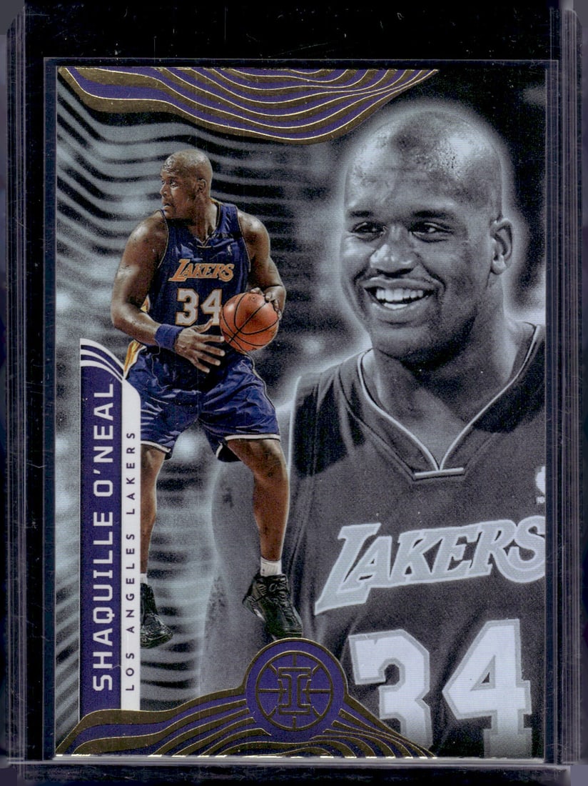Shaquille O'Neal 2021-22 Panini Illusions #138 Los Angeles Lakers: Panini Select, Prizm, Mosaic, Contenders, Revolution, Phoenix, NBA Hoops, Rookie NFL Sports Trading Cards, Silver, SP, SSP, Wave Prizms, Numbered Cards, Basketball sports Cards for Sale Near Me, NBA C