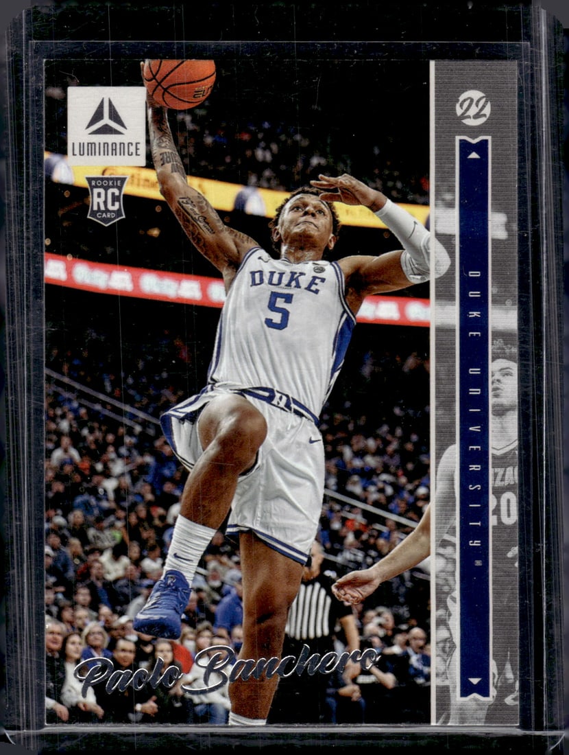 Paolo Banchero Rookie Card 2022 Chronicles Luminance Draft Picks #2 Duke Blue Devils (1 of 2)