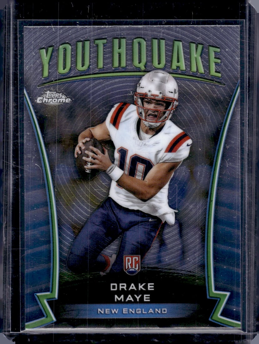 Drake Maye Rookie Card Youthquake 2024 Topps Chrome #Y-2 New England Patriots: Topps Football NFL Trading Sports Cards, Sports Cards for Sale Near Me, Super Bowl & Hall of Fame Player Cards, Resurgence, Composite, SP, SSP, Valuable Auction Memorabilia Lots For Sale On Line