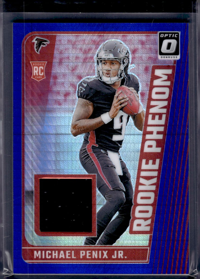 Michael Penix Jr. Blue Hyper Rookie Patch 2024 Donruss Optic #RPB-MPJ Atlanta Falcons (1 of 2)