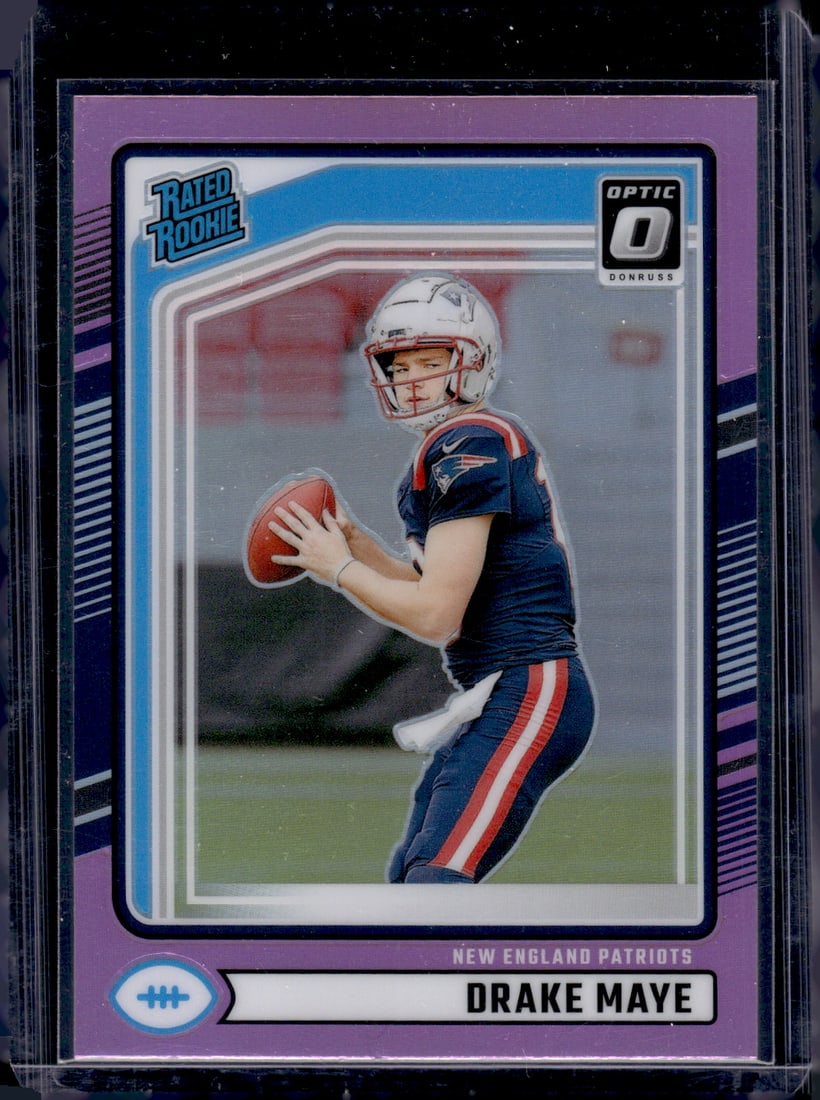 Drake Maye Rookie Card Pink Prizm 2024 Donruss Optic Preview #379 New England Patriots (1 of 2)