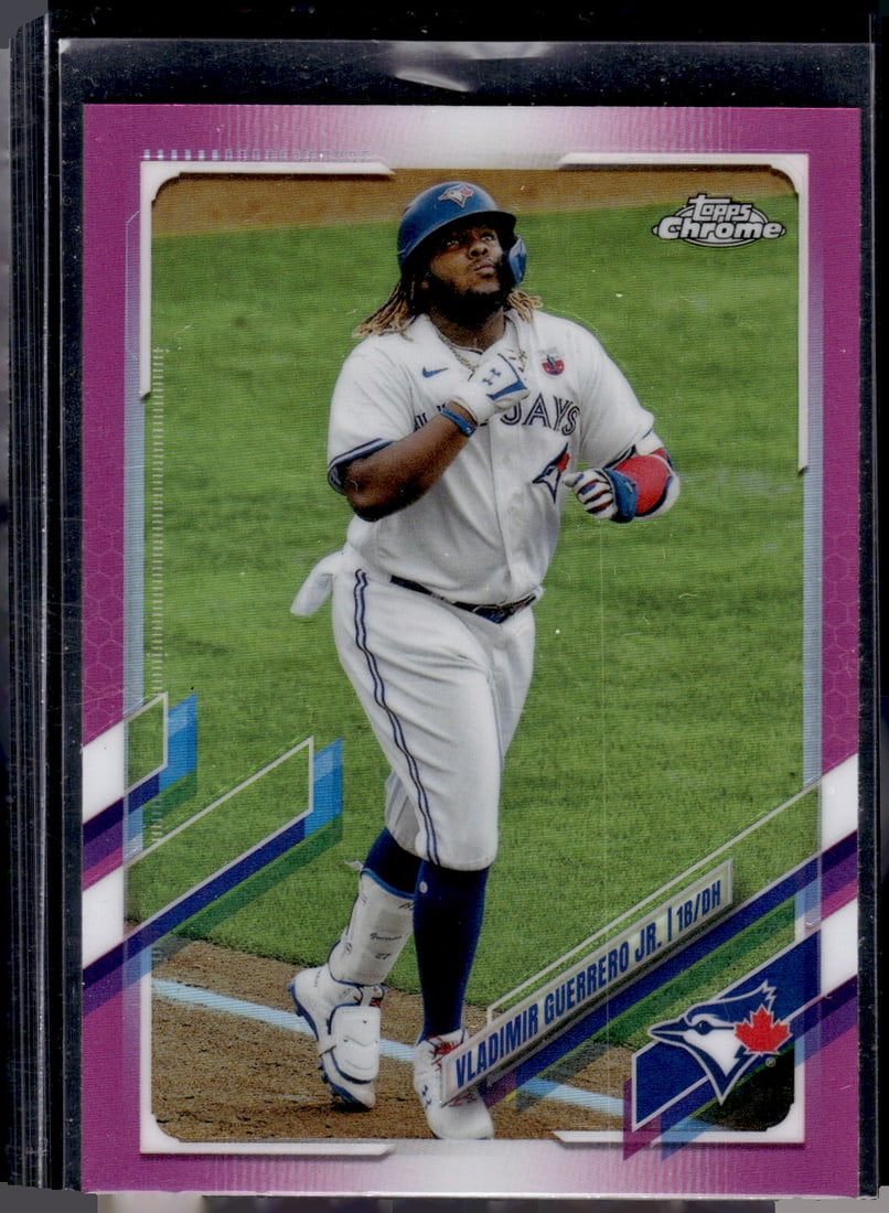 Vladimir Guerrero Jr. Pink Refractor 2021 Topps Chrome #167 Toronto Blue Jays (1 of 2)