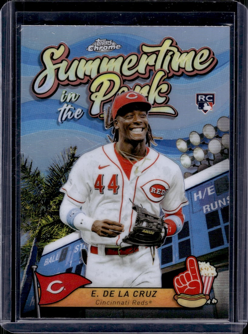 Elly De La Cruz Rookie Card Summertime in the Park 2024 Topps Chrome #SITP-4 Reds: Topps Baseball MLB Trading & Sports Cards, Sports Cards for Sale Near Me, World Series & Hall of Fame Players Memorabilia, Refractors, X-Fractors, Numbered, SP, SSP, Valuable Auction Memorabilia Lots 