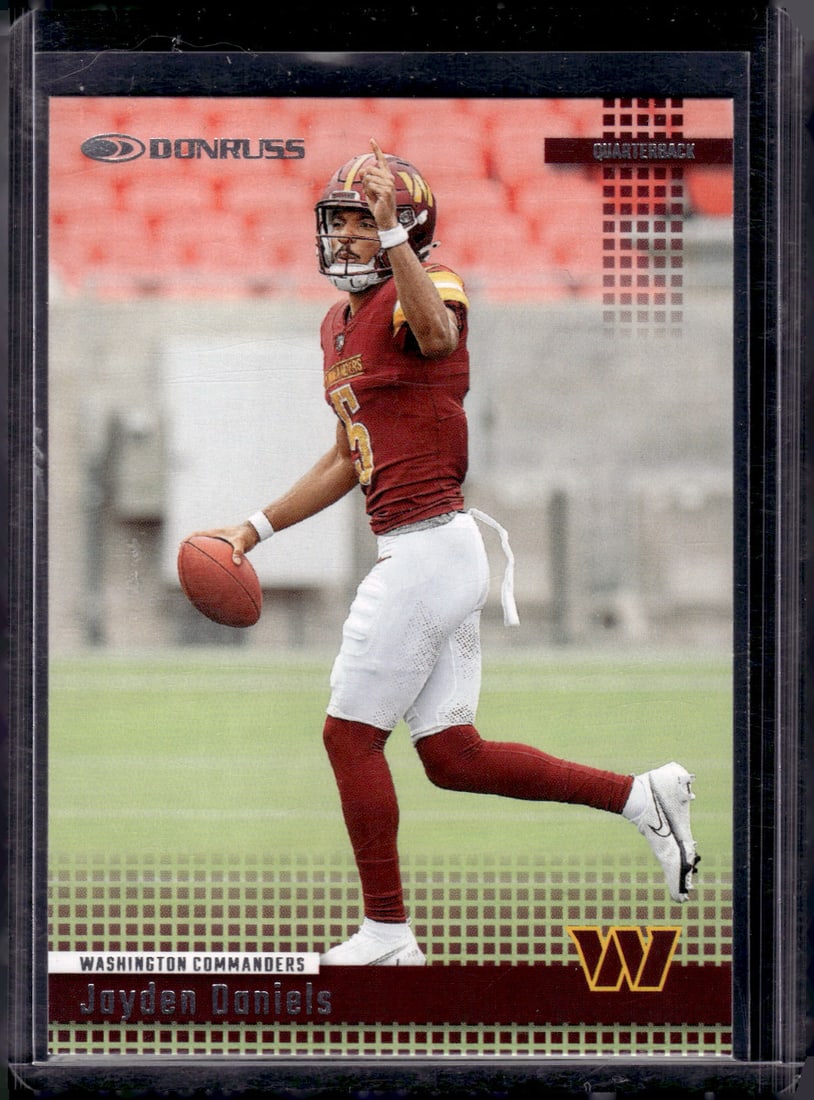 Jayden Daniels Rookie Card Throwback 2024 Panini Donruss #22 Commanders (1 of 2)