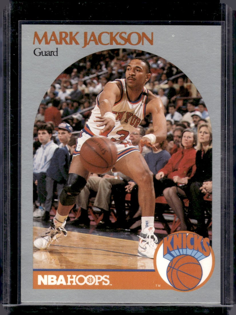 Mark Jackson 1990-91 NBA Hoops #205 Menendez Brothers in Back. New York Knicks (1 of 2)