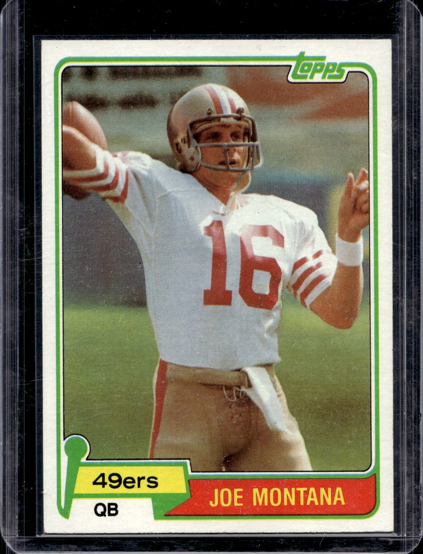 Joe Montana Rookie Card 1981 Topps #216 Well Centered, See Pictures!: Topps Football NFL Trading Sports Cards, Sports Cards for Sale Near Me, Super Bowl & Hall of Fame Player Cards, Resurgence, Composite, SP, SSP, Valuable Auction Memorabilia Lots For Sale On Line