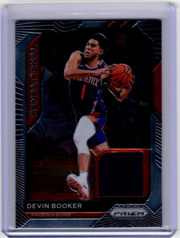 Devin Booker Game Worn Patch 2020-21 Panini Prizm #SSW-DBK Phoenix Suns (1 of 2)