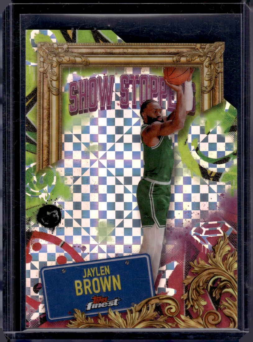 Jaylen Brown Show Stoppers Xfractor Die Cut 2024-25 Topps Finest #S-12 Boston Celtics (1 of 2)