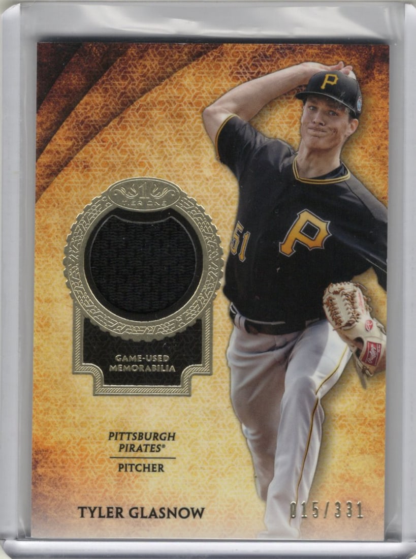 Tyler Glasnow Game Used Patch /331 2017 Topps Tier One #T1R-TG (1 of 2)