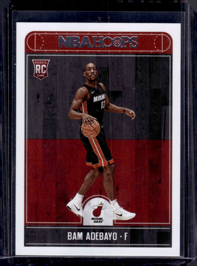 Bam Adebayo Rookie Card 2017-18 Panini NBA Hoops #264 Miami Heat (1 of 2)