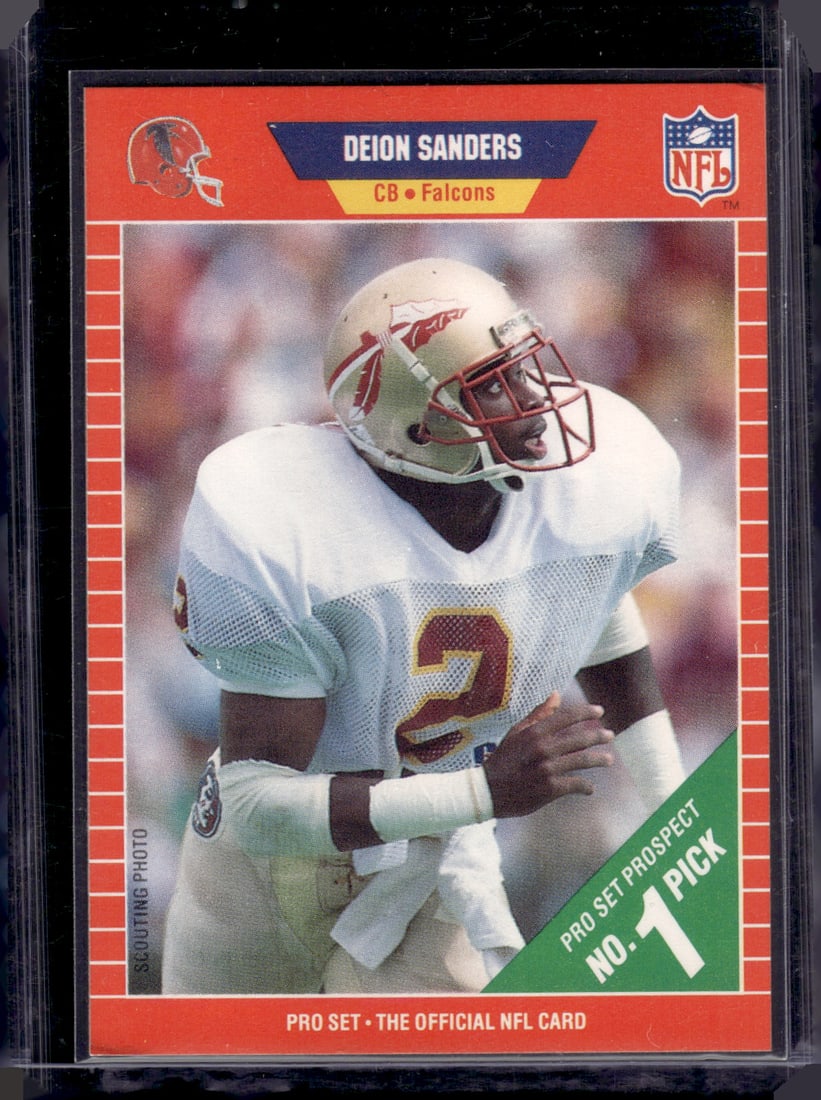 Deion Sanders Rookie Card 1989 Pro Set #486 (Bottom Right Corner Has Ding See Pics) (1 of 2)