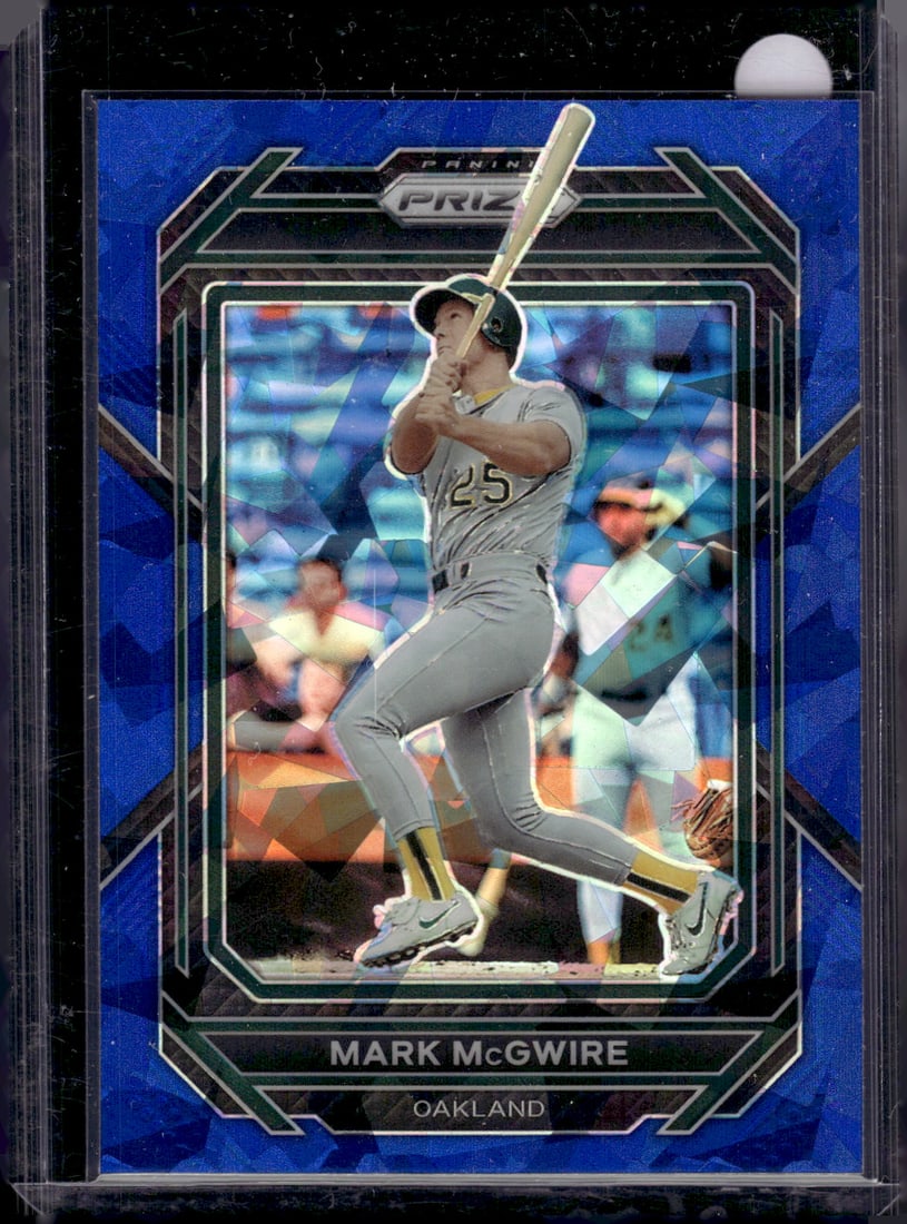 Mark McGwire Blue Cracked Ice 2023 Panini Prizm #208 Oakland A's: Panini Baseball MLB Trading & Sports Cards, Sports Cards for Sale Near Me, Prizm, Mosaic, Select, SP, SSP, Auction Memorabilia Lots for Sale On Line, World Series & Hall of Fame Players