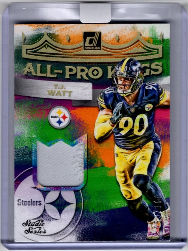TJ Watt All-Pro Kings Patch /100 2022 Panini Donruss Studio Series #APK-14 Steelers (1 of 2)