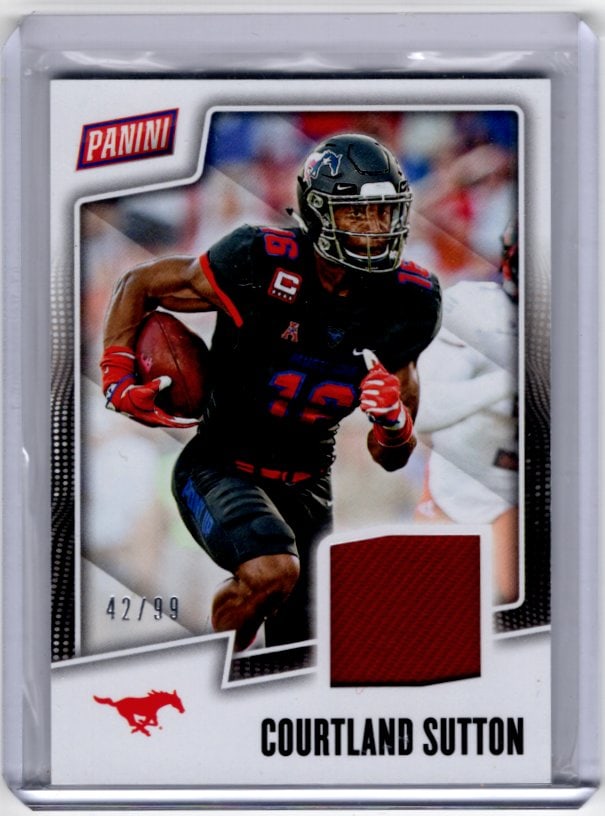 Courtland Sutton Patch /99 2019 Panini Father's Day #CS SMU, Denver Broncos: Donruss Football NLF Trading & Sports Cards, Sports Cards for Sale Near Me, Valuable Memorabilia Auction Lots Sold On Line, SP, SSP