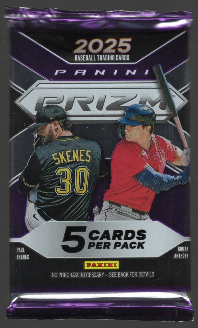 2025 Panini Prizm Baseball Cards BLASTER BOX PACK - Paul Skenes, Elly De La Cruz, James Wood: Prizm Baseball MLB Trading & Sports Cards, Paul Skenes, Elly De La Cruz, James Wood, Silver Prizm, Cracked Ice, SP, Autographs, Numbered Cards, Auction Commemorative Lots for Sale on Line, Sports Card