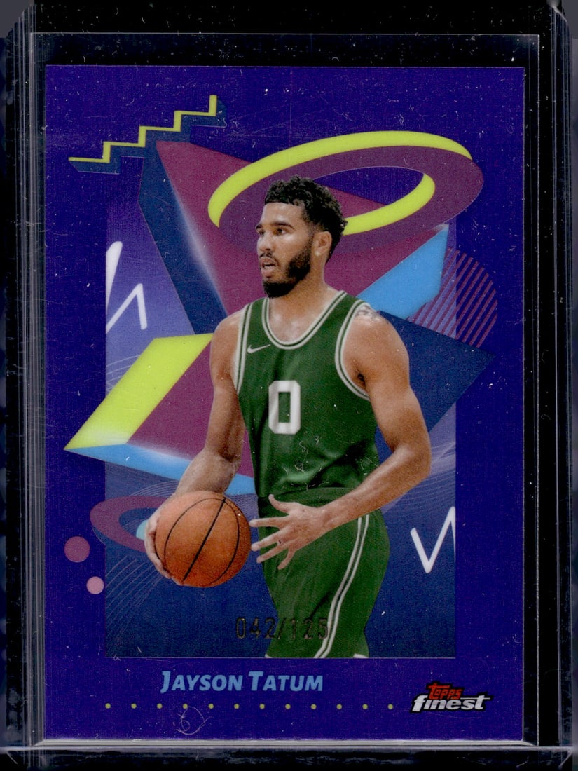 Jayson Tatum Purple Refractor /125 2024-25 Topps Finest #204 Boston Celtics (1 of 2)