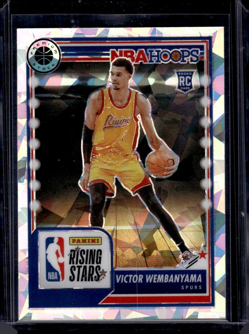Victor Wembanyama Rookie Card Cracked Ice 2023-24 Premium Stock #282 Spurs: Panini Select, Prizm, Mosaic, Contenders, Revolution, Phoenix, NBA Hoops, Rookie NFL Sports Trading Cards, Silver, SP, SSP, Wave Prizms, Numbered Cards, Basketball sports Cards for Sale Near Me, NBA C